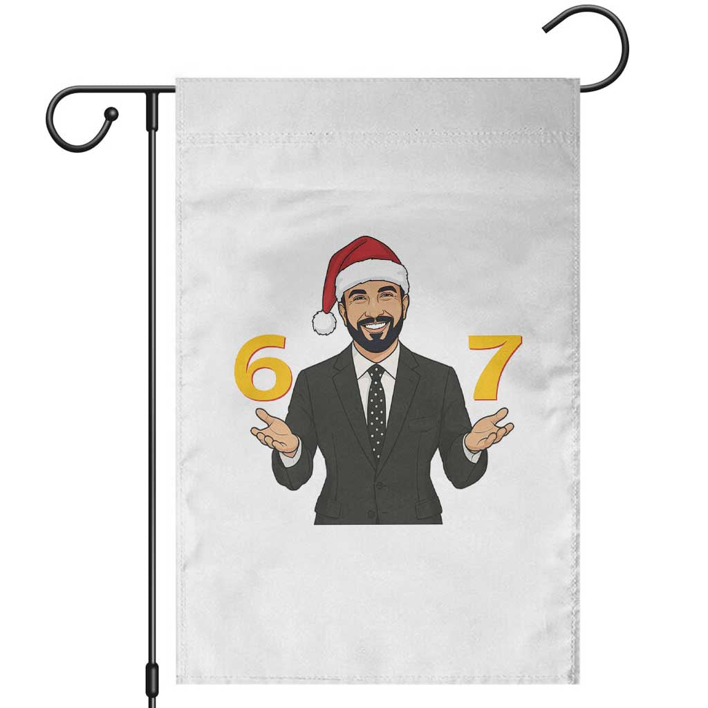 67 Six Seven Zohran Mamdani Christmas Garden Flag TS14 White Print Your Wear