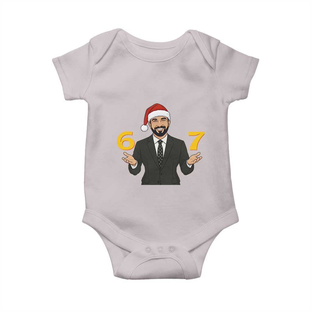 67 Six Seven Zohran Mamdani Christmas Baby Onesie TS14 Ice Gray Print Your Wear