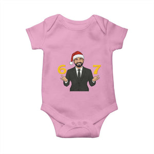 67 Six Seven Zohran Mamdani Christmas Baby Onesie TS14 Light Pink Print Your Wear