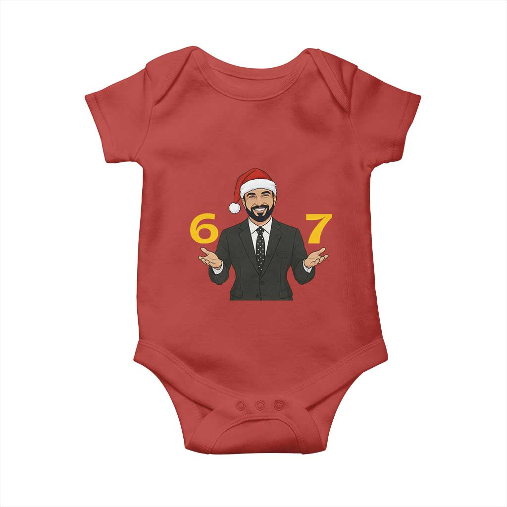 67 Six Seven Zohran Mamdani Christmas Baby Onesie TS14 Red Print Your Wear