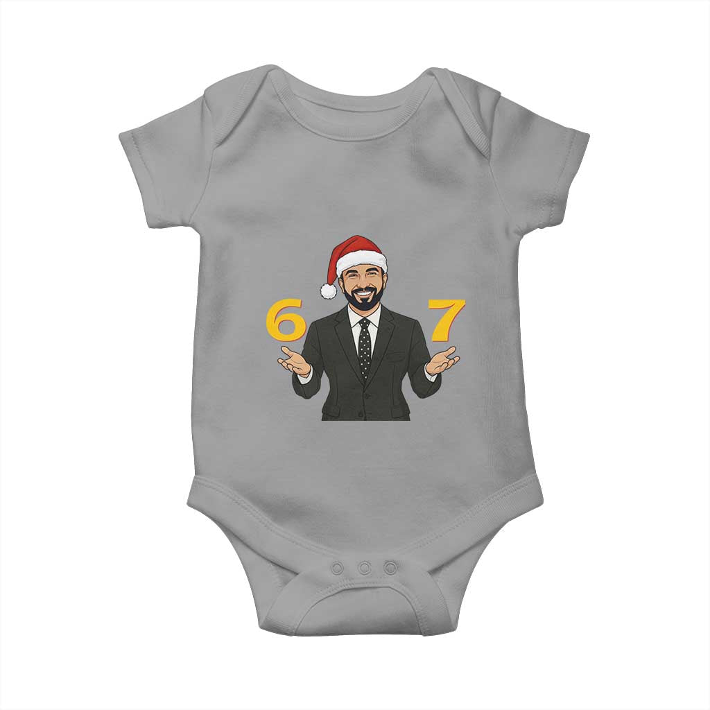 67 Six Seven Zohran Mamdani Christmas Baby Onesie TS14 Sport Gray Print Your Wear
