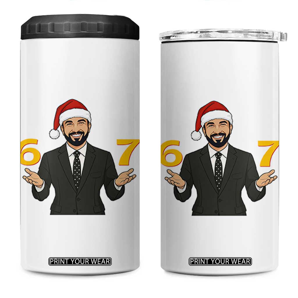 67 Six Seven Zohran Mamdani Christmas 4 in 1 Can Cooler Tumbler TS14 One Size: 16 oz White Print Your Wear