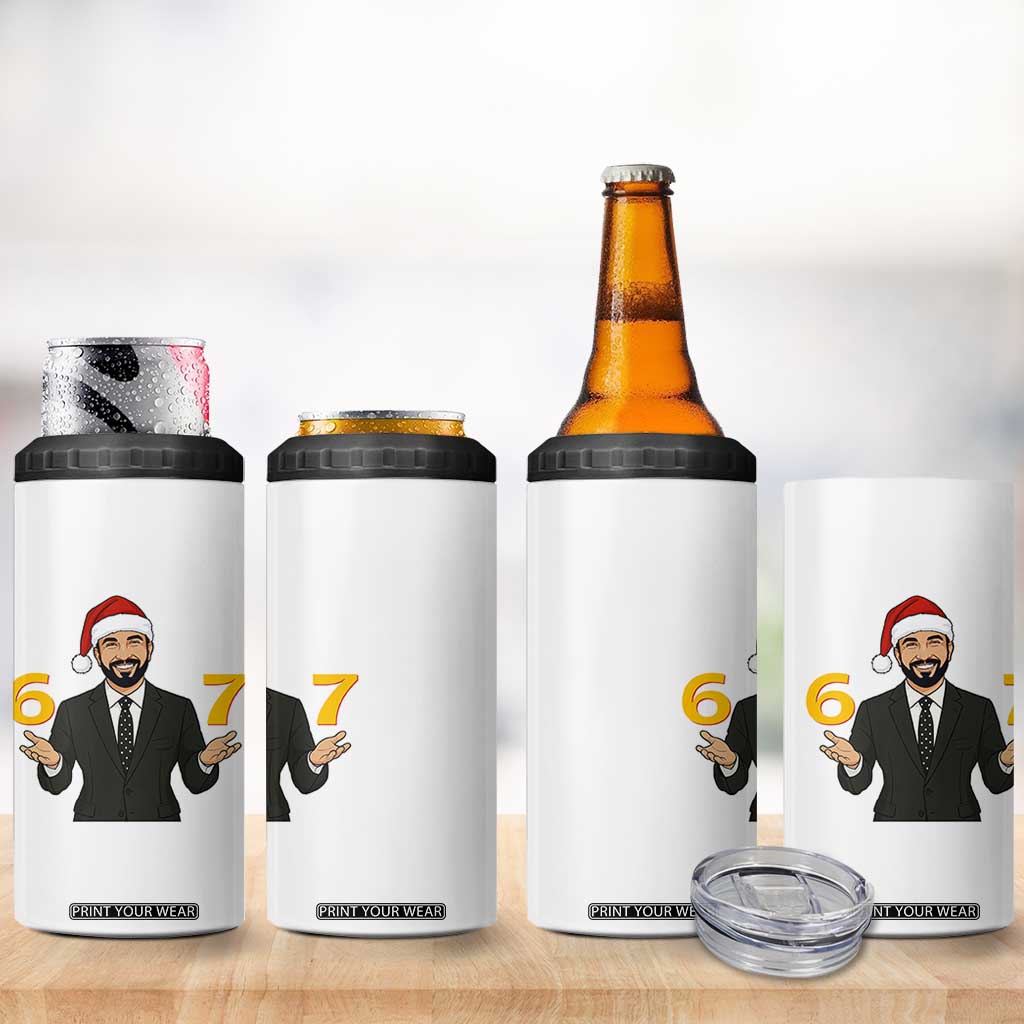 67 Six Seven Zohran Mamdani Christmas 4 in 1 Can Cooler Tumbler TS14 Print Your Wear