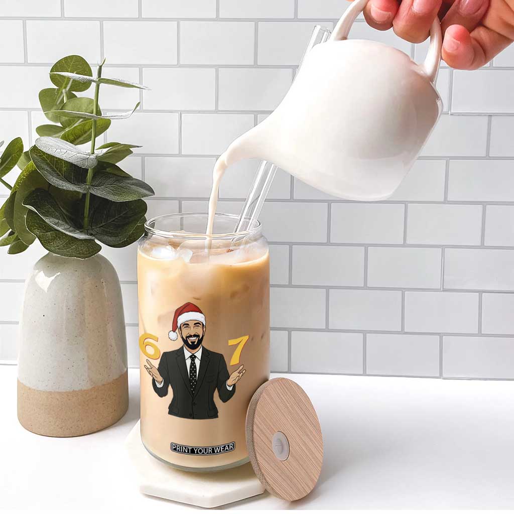 67 Six Seven Zohran Mamdani Christmas Glass Can TS14 Print Your Wear