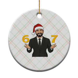 67 Six Seven Zohran Mamdani Christmas Ceramic Ornament - Print Your Wear