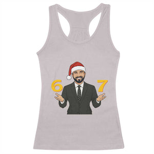 67 Six Seven Zohran Mamdani Christmas Racerback Tank Top TS14 Ice Gray Print Your Wear