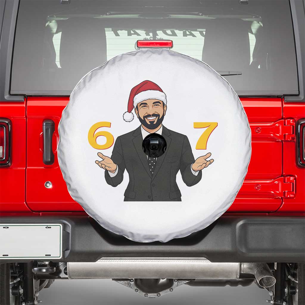 67 Six Seven Zohran Mamdani Christmas Spare Tire Cover TS14 White Print Your Wear