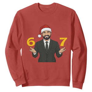 67 Six Seven Zohran Mamdani Christmas Sweatshirt TS14 Red Print Your Wear