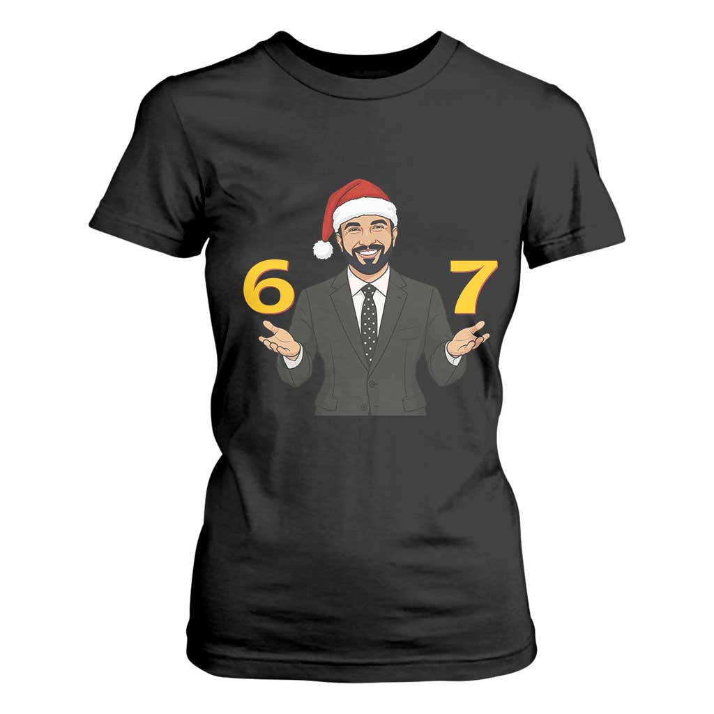 67 Six Seven Zohran Mamdani Christmas T Shirt For Women TS14 Black Print Your Wear
