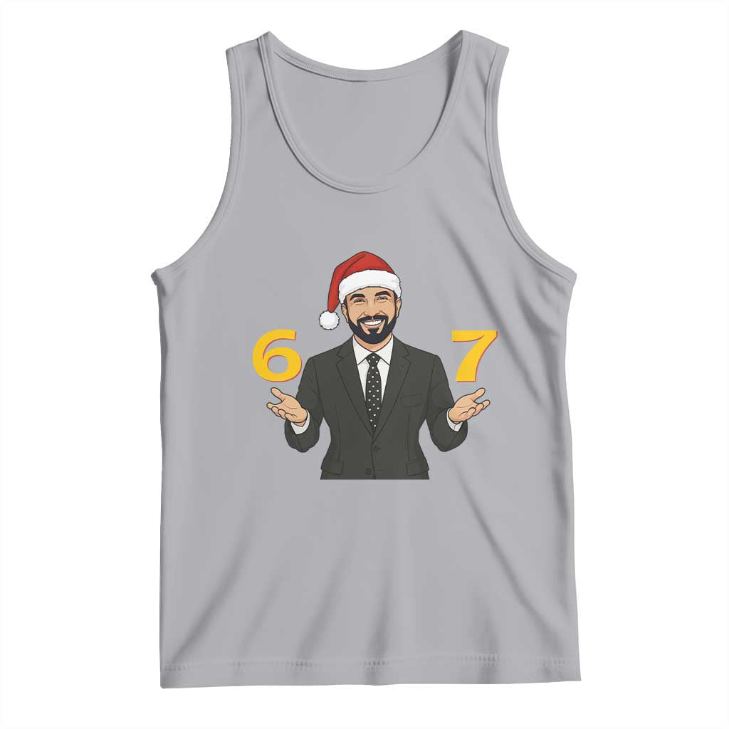 67 Six Seven Zohran Mamdani Christmas Tank Top TS14 Athletic Heather Print Your Wear