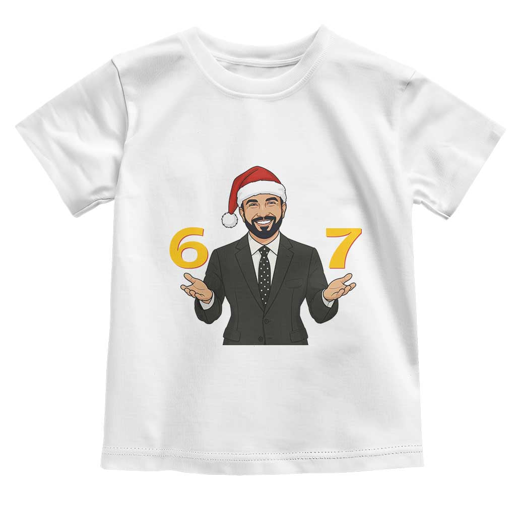 67 Six Seven Zohran Mamdani Christmas Toddler T Shirt TS14 White Print Your Wear
