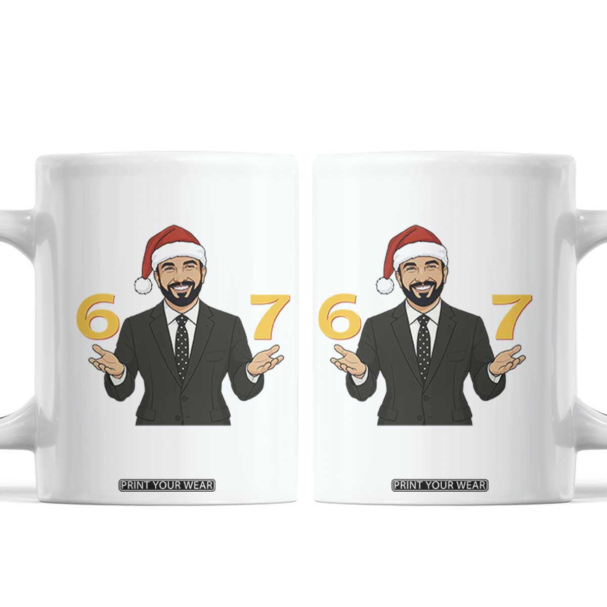 67 Six Seven Zohran Mamdani Christmas Coffee Mug TS14 White Print Your Wear
