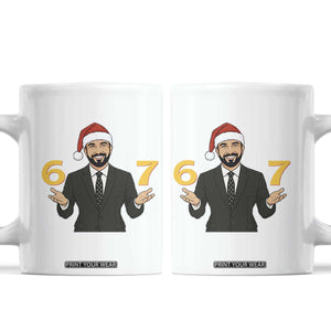 67 Six Seven Zohran Mamdani Christmas Coffee Mug TS14 White Print Your Wear