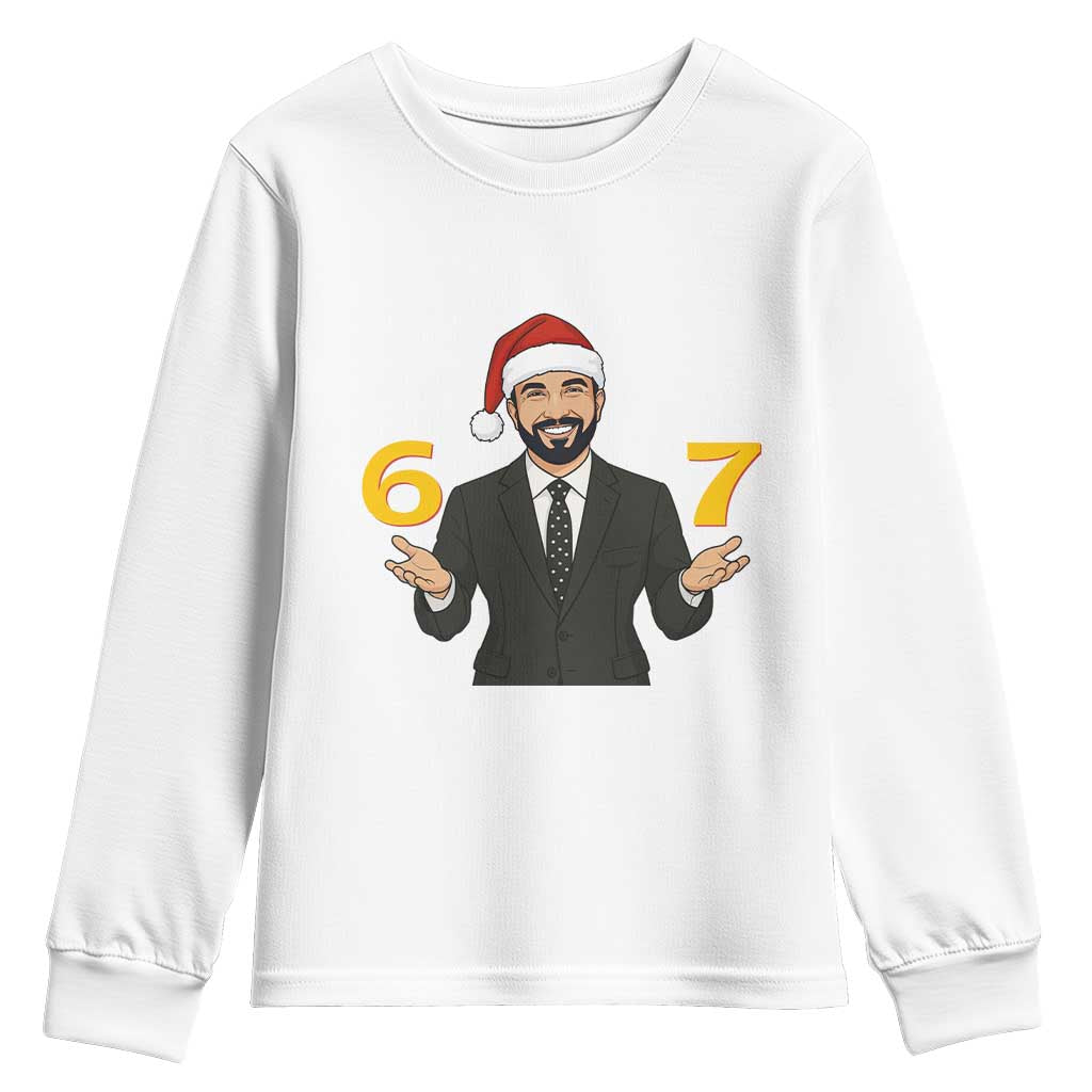 67 Six Seven Zohran Mamdani Christmas Youth Sweatshirt TS14 White Print Your Wear