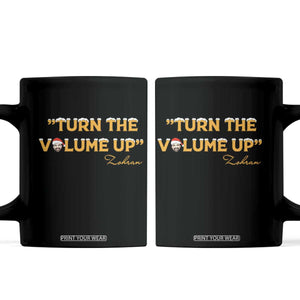 Turn The Volume Up Coffee Mug Zohran Mamdani Christmas - Print Your Wear