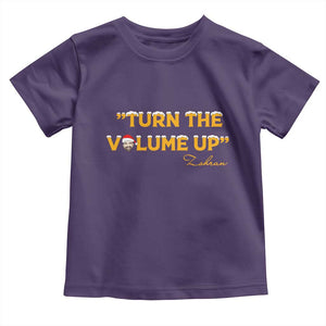 Turn The Volume Up Toddler T Shirt Zohran Mamdani Christmas TS14 Purple Print Your Wear