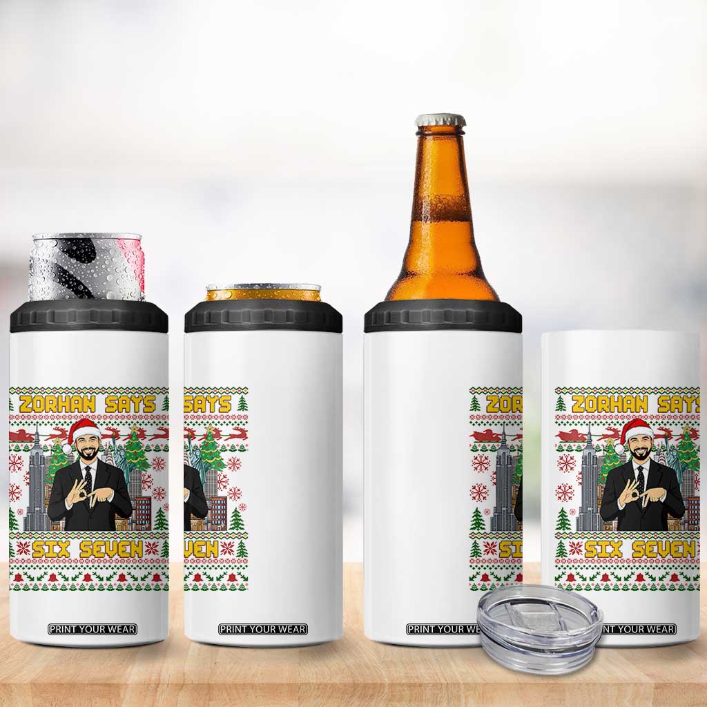 67 Six Seven Zohran Mamdani Christmas 4 in 1 Can Cooler Tumbler Progressive Democrats TS14 Print Your Wear