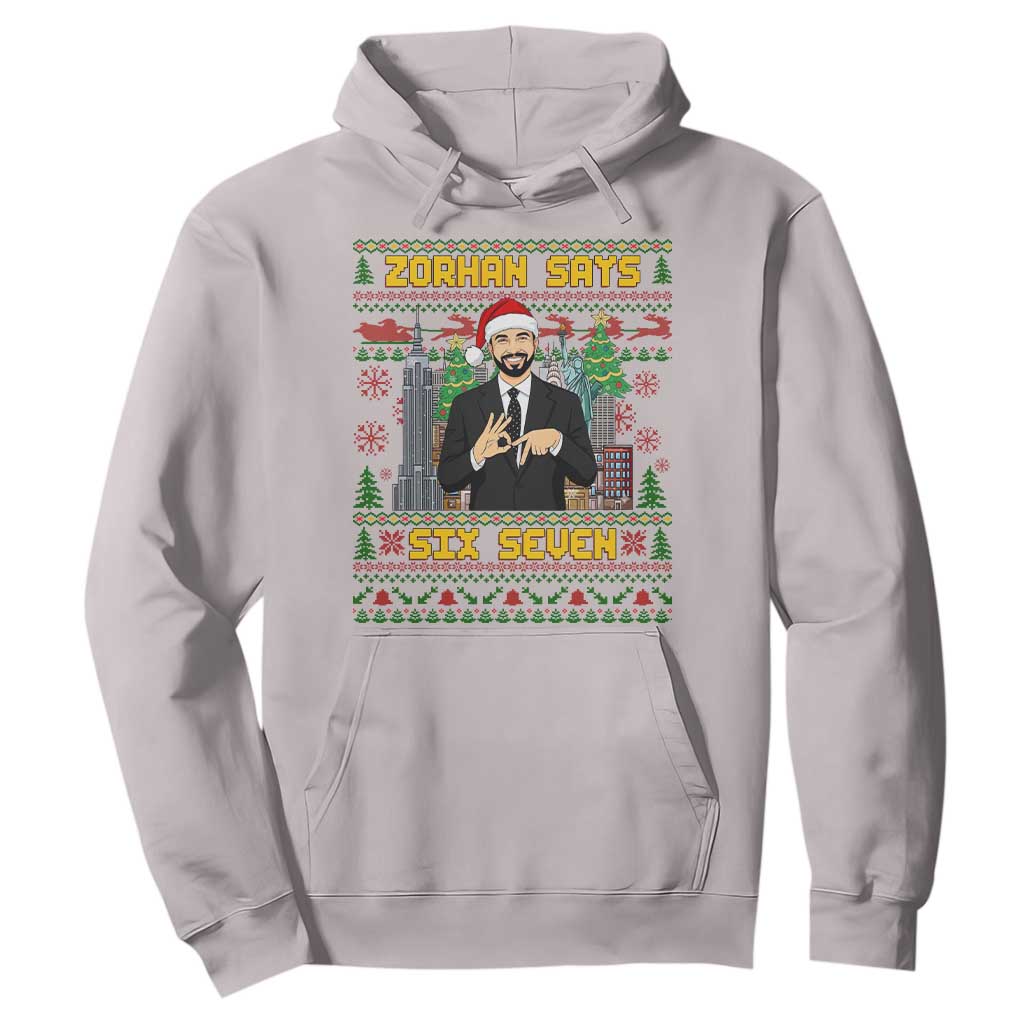 67 Six Seven Zohran Mamdani Christmas Hoodie Progressive Democrats TS14 Ice Gray Print Your Wear