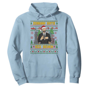 67 Six Seven Zohran Mamdani Christmas Hoodie Progressive Democrats TS14 Light Blue Print Your Wear