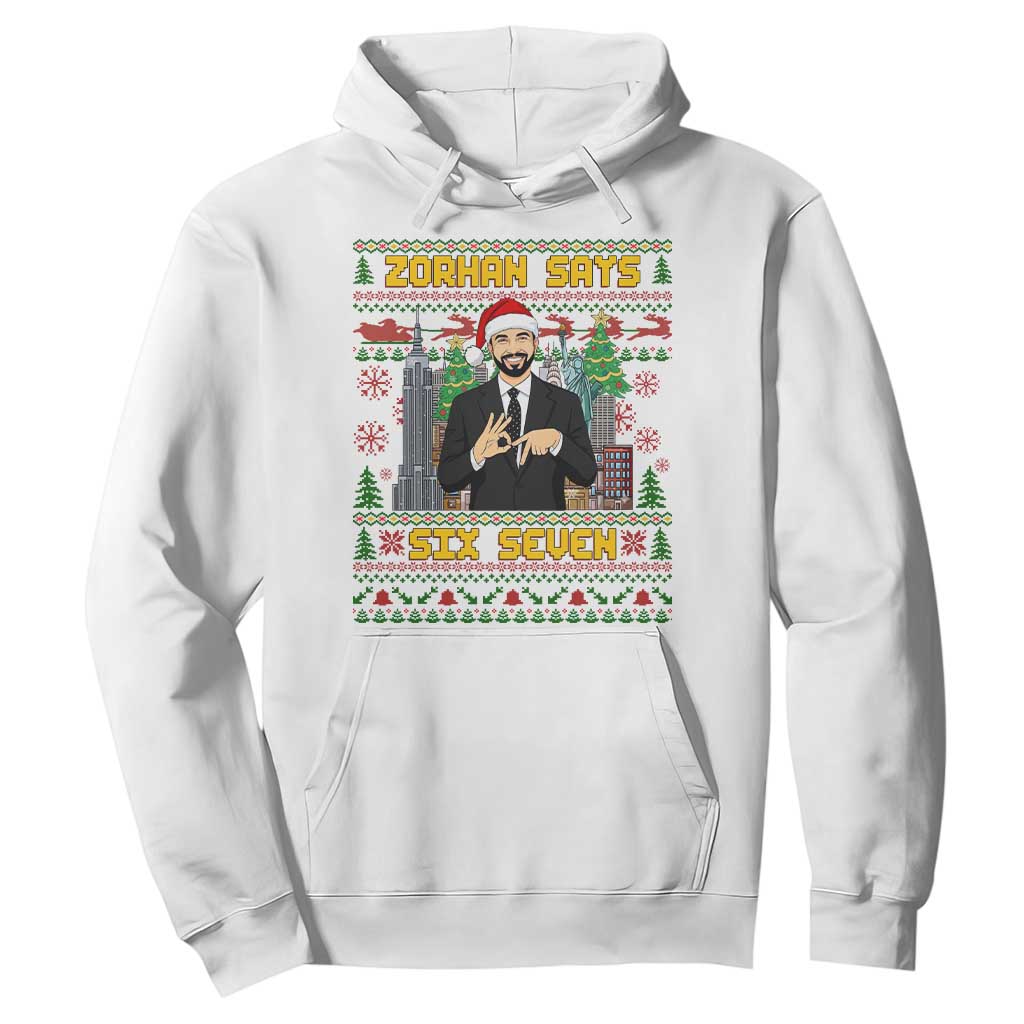 67 Six Seven Zohran Mamdani Christmas Hoodie Progressive Democrats TS14 White Print Your Wear