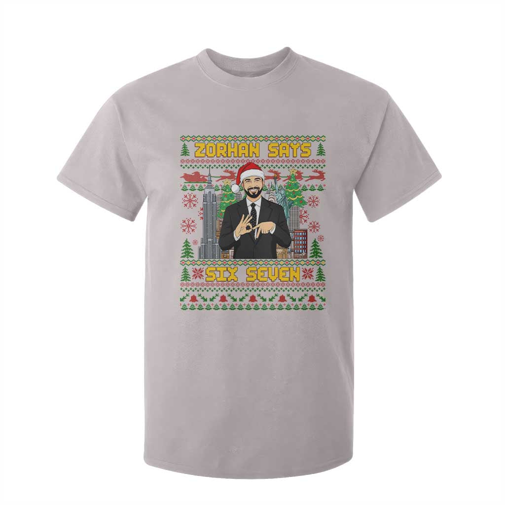 67 Six Seven Zohran Mamdani Christmas T Shirt For Kid Progressive Democrats TS14 Ice Gray Print Your Wear