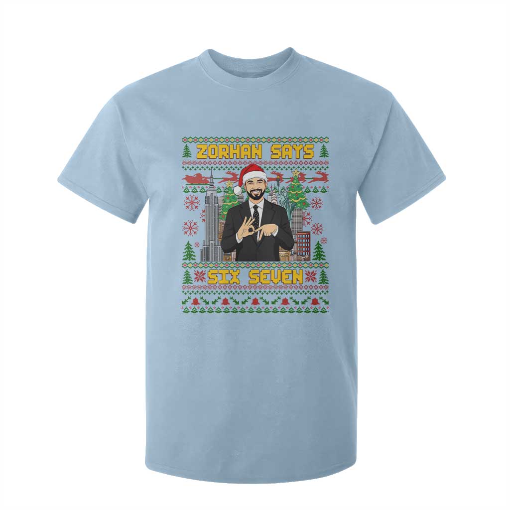 67 Six Seven Zohran Mamdani Christmas T Shirt For Kid Progressive Democrats TS14 Light Blue Print Your Wear