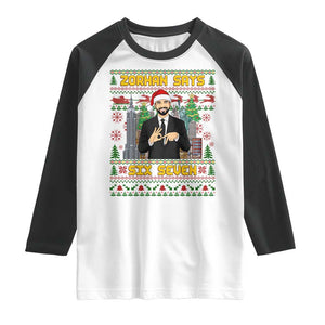 67 Six Seven Zohran Mamdani Christmas Raglan Shirt Progressive Democrats TS14 White Black Print Your Wear