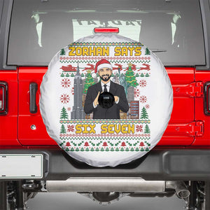 67 Six Seven Zohran Mamdani Christmas Spare Tire Cover Progressive Democrats TS14 White Print Your Wear