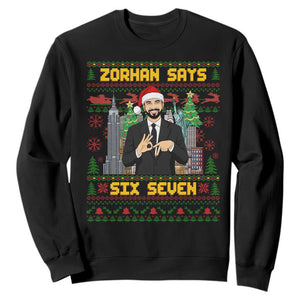 67 Six Seven Zohran Mamdani Christmas Sweatshirt Progressive Democrats TS14 Black Print Your Wear