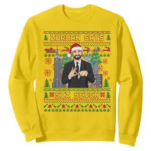 67 Six Seven Zohran Mamdani Christmas Sweatshirt Progressive Democrats TS14 Daisy Print Your Wear