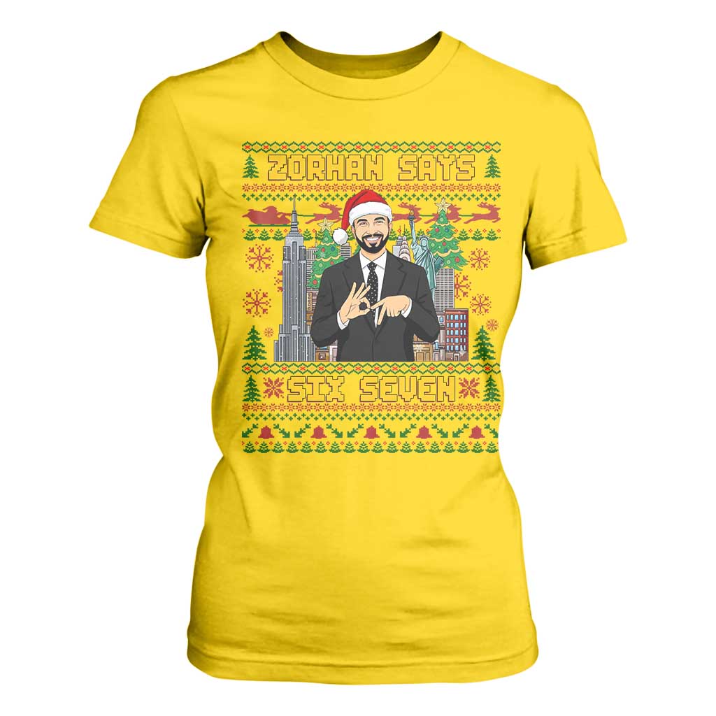 67 Six Seven Zohran Mamdani Christmas T Shirt For Women Progressive Democrats TS14 Daisy Print Your Wear