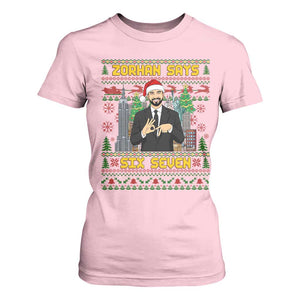 67 Six Seven Zohran Mamdani Christmas T Shirt For Women Progressive Democrats TS14 Light Pink Print Your Wear