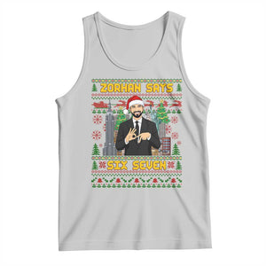 67 Six Seven Zohran Mamdani Christmas Tank Top Progressive Democrats TS14 Ash Print Your Wear