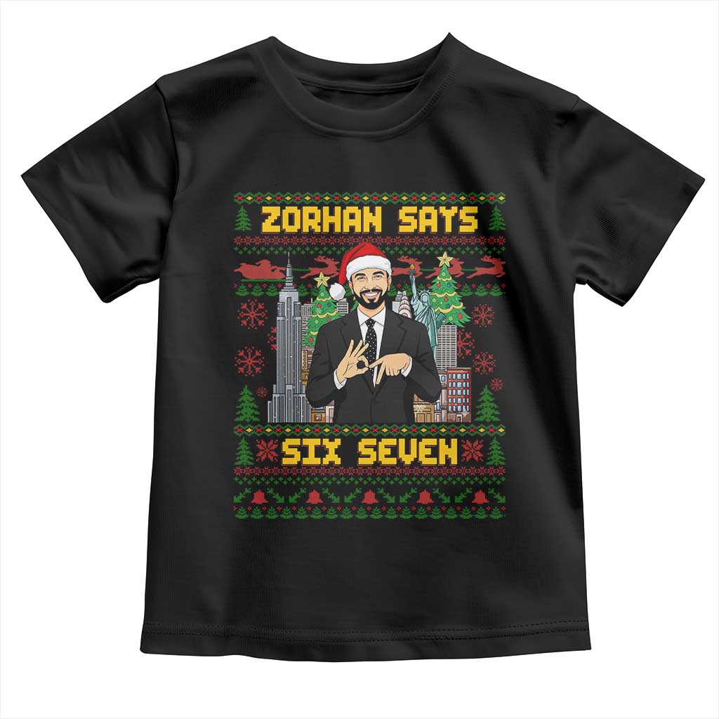 67 Six Seven Zohran Mamdani Christmas Toddler T Shirt Progressive Democrats TS14 Black Print Your Wear