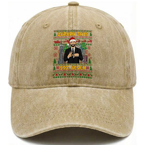 67 Six Seven Zohran Mamdani Christmas Washed Cotton Baseball Cap Progressive Democrats TS14 Washed Cap Universal Fit Khaki Print Your Wear