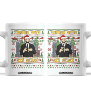 67 Six Seven Zohran Mamdani Christmas Coffee Mug Progressive Democrats - Print Your Wear