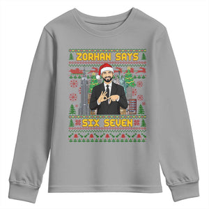 67 Six Seven Zohran Mamdani Christmas Youth Sweatshirt Progressive Democrats TS14 Sport Gray Print Your Wear