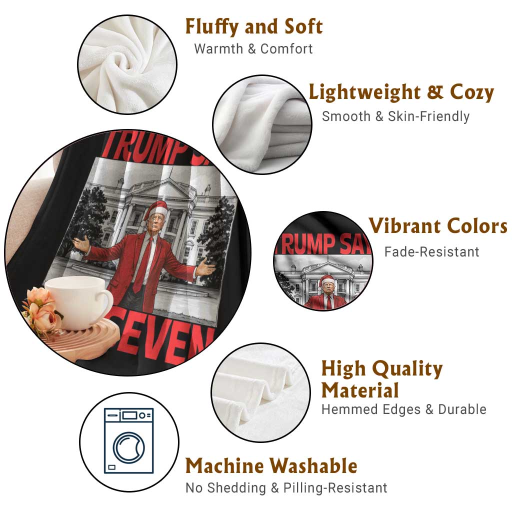 67 Six Seven Trump Christmas Throw Blanket TS14 Print Your Wear