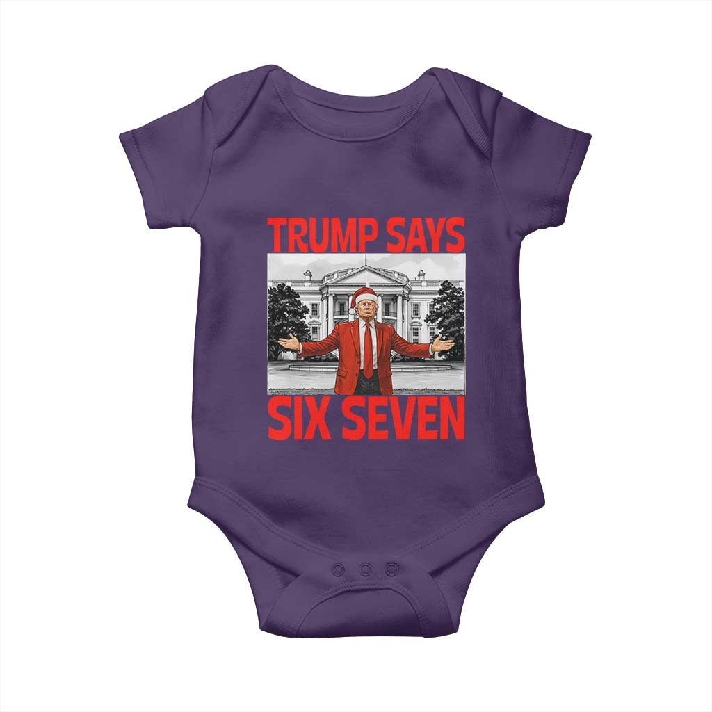 67 Six Seven Trump Christmas Baby Onesie TS14 Purple Print Your Wear