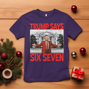 67 Six Seven Trump Christmas T Shirt TS14 Purple Print Your Wear