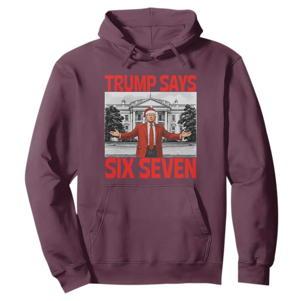 67 Six Seven Trump Christmas Hoodie TS14 Maroon Print Your Wear