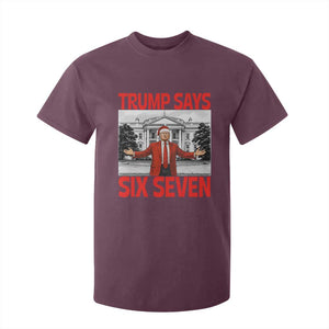 67 Six Seven Trump Christmas T Shirt For Kid TS14 Maroon Print Your Wear