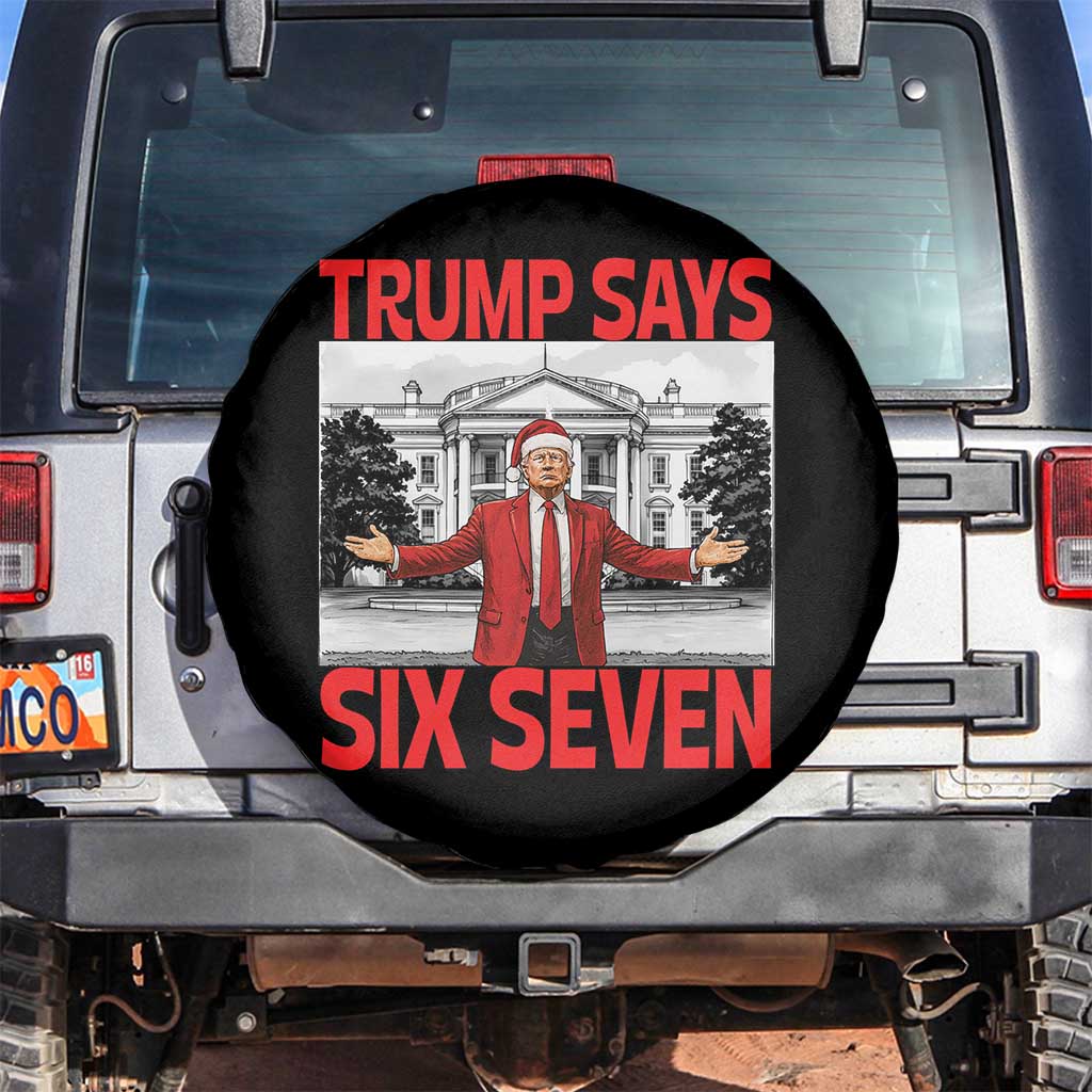 67 Six Seven Trump Christmas Spare Tire Cover TS14 No hole Black Print Your Wear