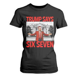 67 Six Seven Trump Christmas T Shirt For Women TS14 Black Print Your Wear