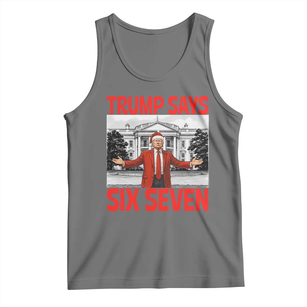 67 Six Seven Trump Christmas Tank Top TS14 Black Heather Print Your Wear