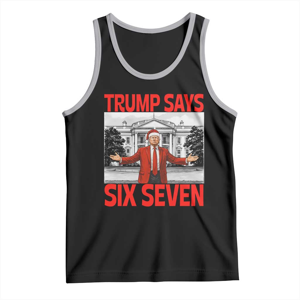 67 Six Seven Trump Christmas Tank Top TS14 Black Athletic Heather Print Your Wear