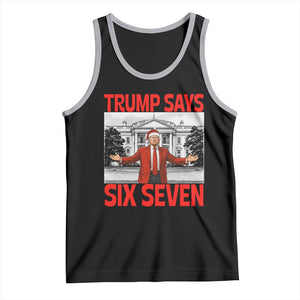 67 Six Seven Trump Christmas Tank Top TS14 Black Athletic Heather Print Your Wear