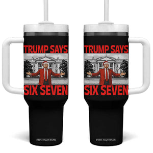 67 Six Seven Trump Christmas Tumbler With Handle - Print Your Wear