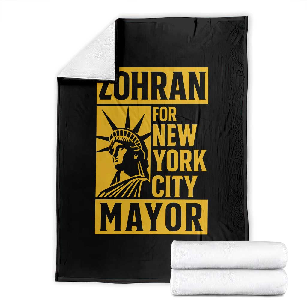 Zohran Mamdani NYC Mayor Throw Blanket Funny Cool Trendy Progressive TS14 Black Print Your Wear