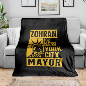 Zohran Mamdani NYC Mayor Throw Blanket Funny Cool Trendy Progressive TS14 Print Your Wear